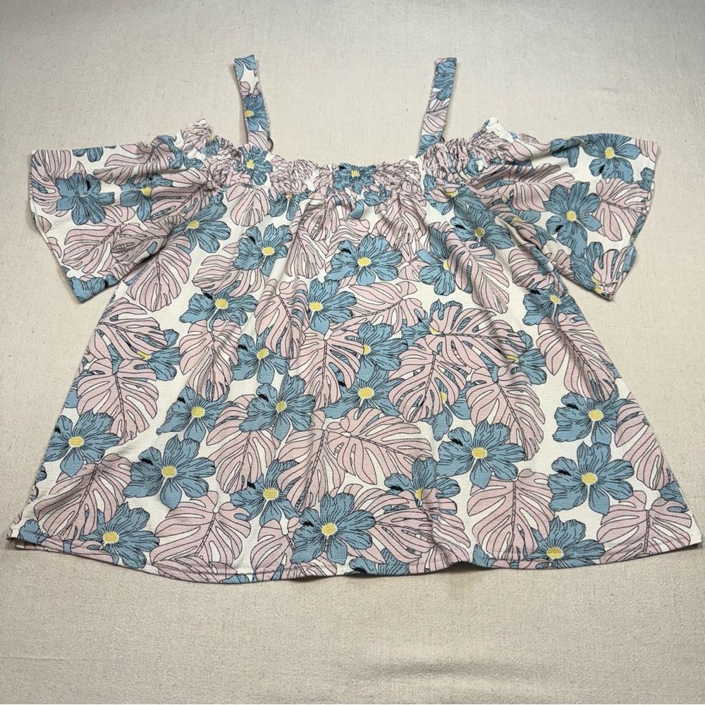 Floral Off-Shoulder Top by Melloday - Size Large